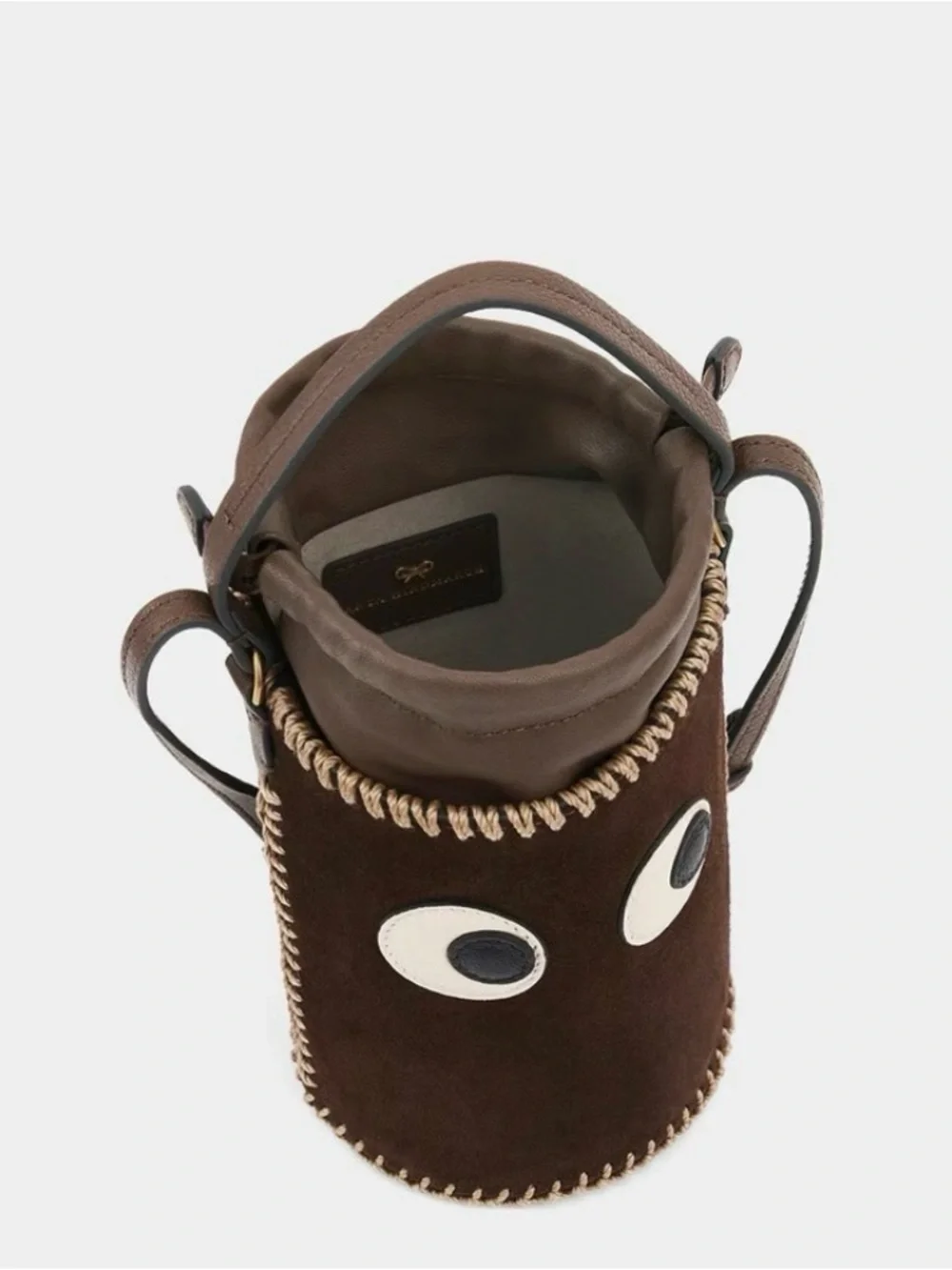 Anya Hindmarch eyes Brown Suede Bucket Crossbody - Picture 2 of 12